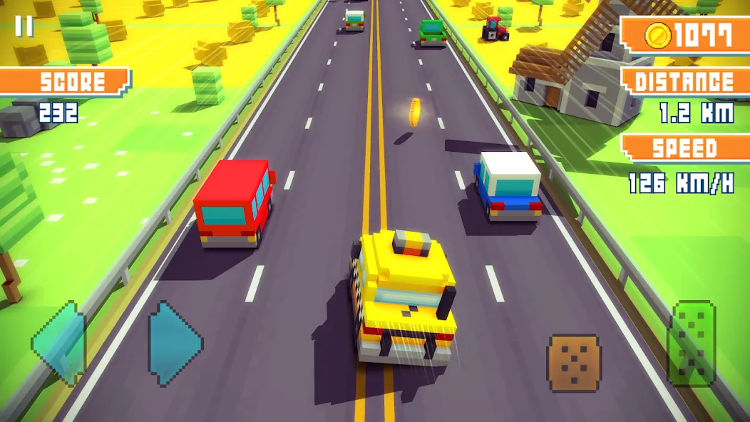 Blocky Highway: Traffic Racing (Блоки Хайвей)  [МОД Все открыто] Screenshot 5