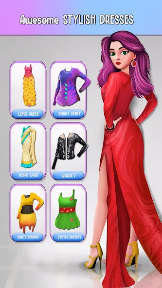 Fashion Stylist Makeup Dressup  [МОД Бесконечные монеты] Screenshot 2