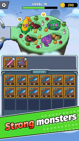 Merge Weapons：Air Island TD  [МОД Mega Pack] Screenshot 3