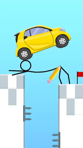 Draw 2 Bridge: Draw Save Car (Дроу 2 Бридж)  [МОД Много монет] Screenshot 4