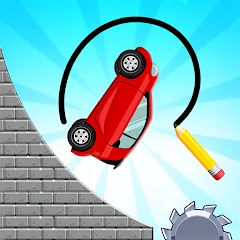 Скачать взломанную Draw 2 Bridge: Draw Save Car (Дроу 2 Бридж)  [МОД Много монет] - полная версия apk на Андроид