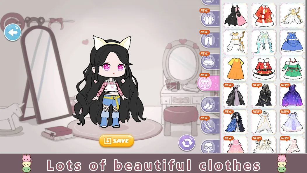 YOYO Doll Anime Dress Up Game (ЙОЙО)  [МОД Все открыто] Screenshot 2