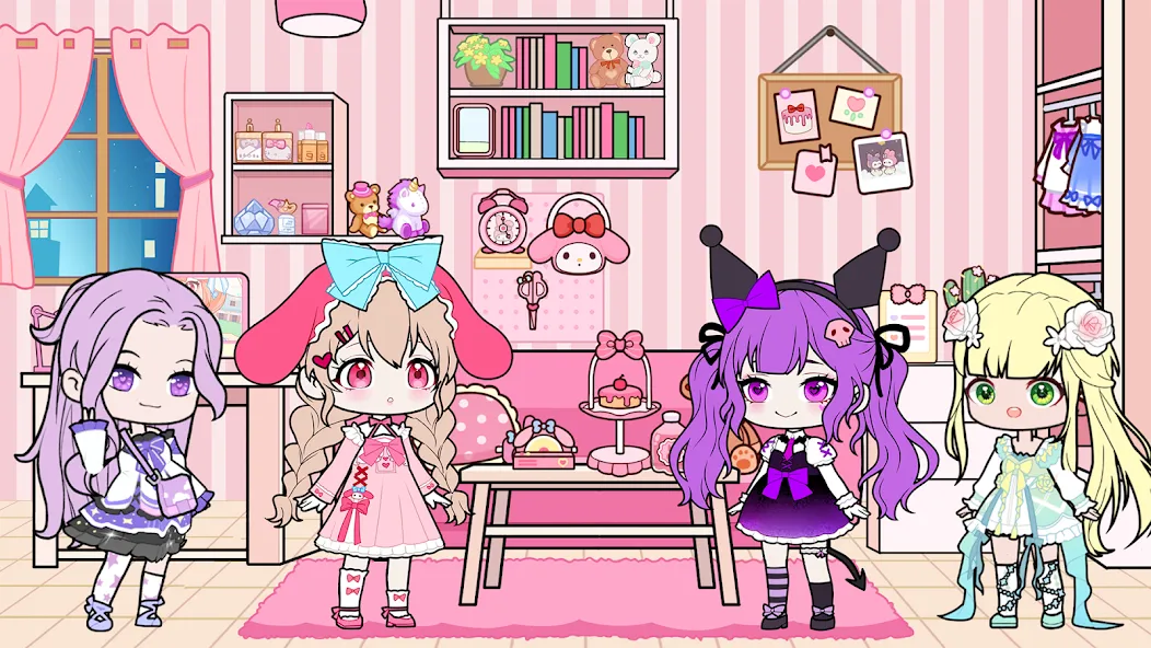 YOYO Doll School life Dress up (ЙОЙО Лайф ворлд)  [МОД Все открыто] Screenshot 2