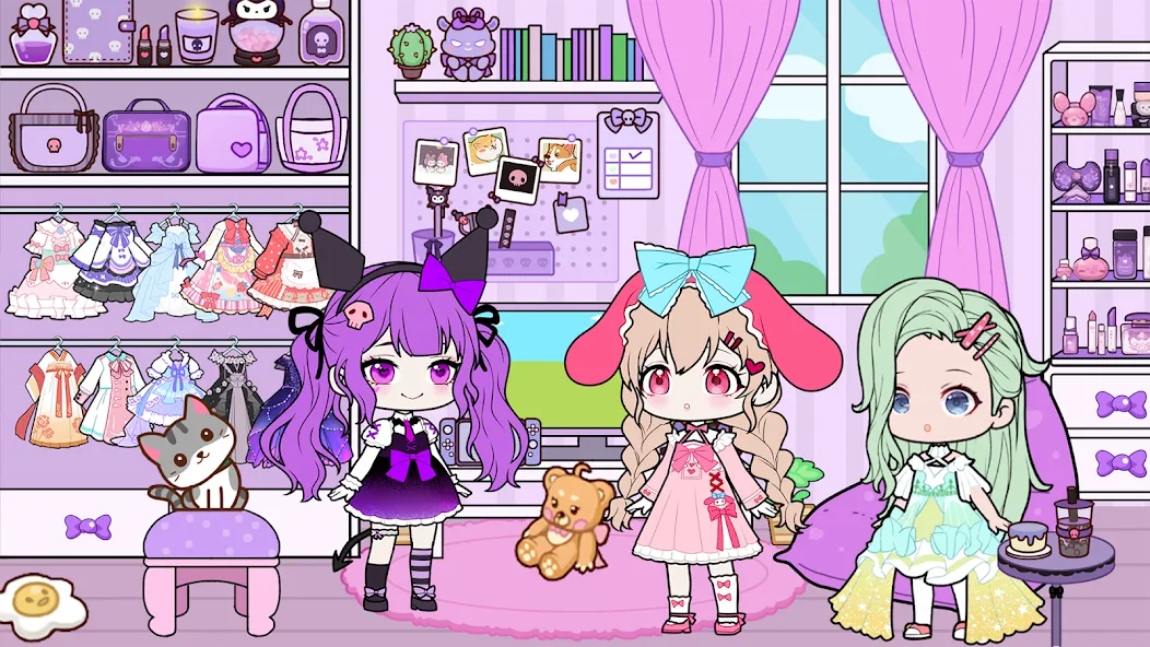 YOYO Doll School life Dress up (ЙОЙО Лайф ворлд)  [МОД Все открыто] Screenshot 4