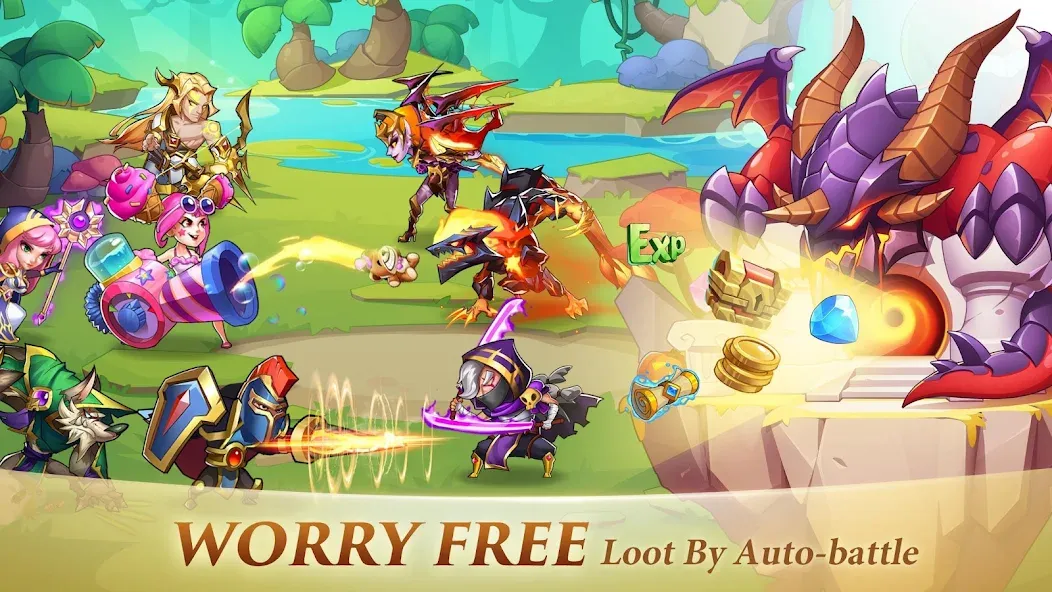 Idle Heroes (Айдел Хироес)  [МОД Все открыто] Screenshot 3