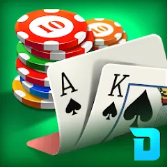 Взлом DH Texas Poker - Texas Hold'em (ДХ Техас Покер)  [МОД Много монет] - стабильная версия apk на Андроид