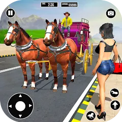 Скачать взлом Horse Cart Taxi Transport Game  [МОД Все открыто] - последняя версия apk на Андроид