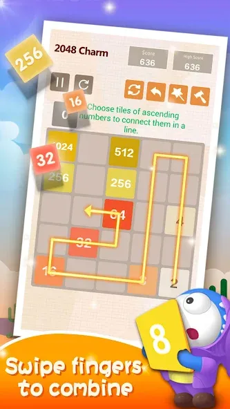 Number Charm: Slide Puzzle (Две тысячи сорок восемь)  [МОД Много денег] Screenshot 2