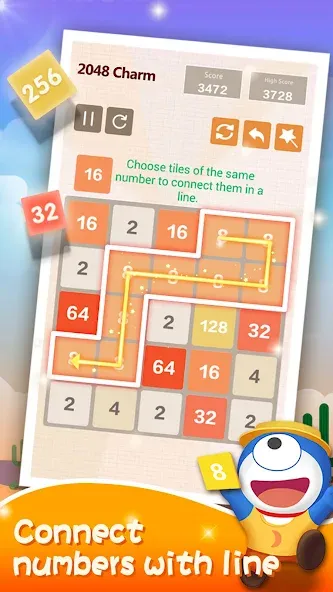 Number Charm: Slide Puzzle (Две тысячи сорок восемь)  [МОД Много денег] Screenshot 3