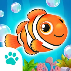 Взломанная Baby Aquarium - Fish game  [МОД Mega Pack] - последняя версия apk на Андроид