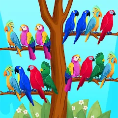 Скачать взлом Bird Puzzle - Color Game  [МОД Mega Pack] - последняя версия apk на Андроид