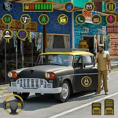 Взлом Indian Taxi Simulator car Game (Индийский такси симулятор автомобиля Игра)  [МОД Все открыто] - полная версия apk на Андроид