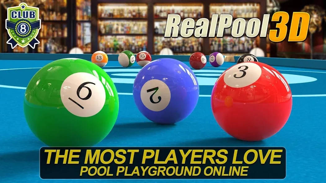 Real Pool 3D Online 8Ball Game (Реал Пул 3Д Онлайн 8Бол Гейм)  [МОД Unlocked] Screenshot 1