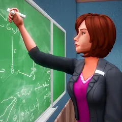 Взломанная High School Teacher Simulator  [МОД Меню] - последняя версия apk на Андроид