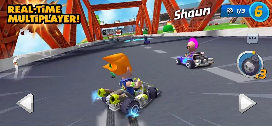 Boom Karts Multiplayer Racing (Бум Картс Мультиплеер Рейсинг)  [МОД Меню] Screenshot 1