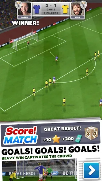 Score! Match - PvP Soccer  [МОД Unlocked] Screenshot 1