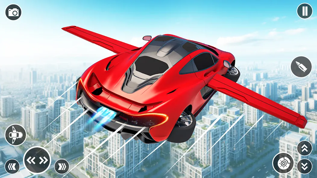 Flying Car Robot Shooting Game  [МОД Mega Pack] Screenshot 1