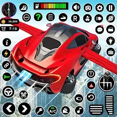 Скачать взлом Flying Car Robot Shooting Game  [МОД Mega Pack] - полная версия apk на Андроид