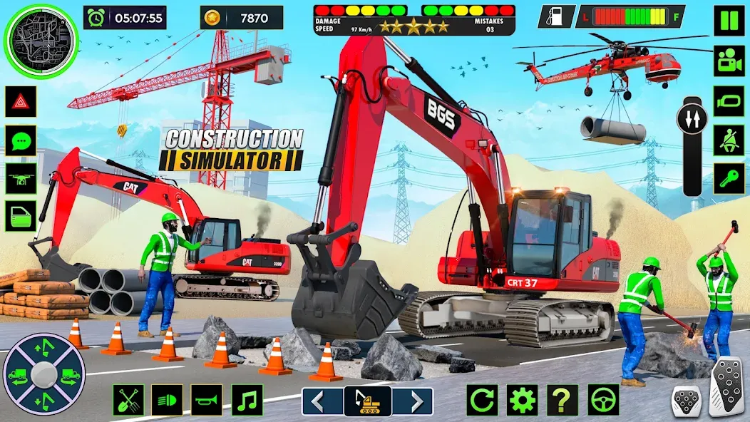 Real Road Construction Games (Реал Роад Конструкшн Геймс)  [МОД Unlocked] Screenshot 5