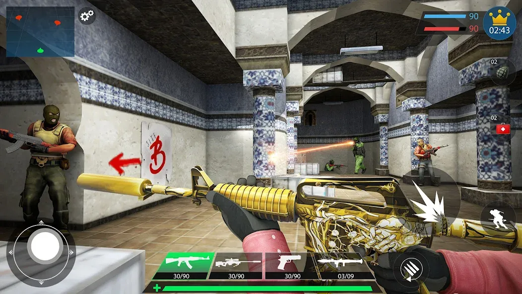 Commando Gun Shooting Games 3D  [МОД Все открыто] Screenshot 4