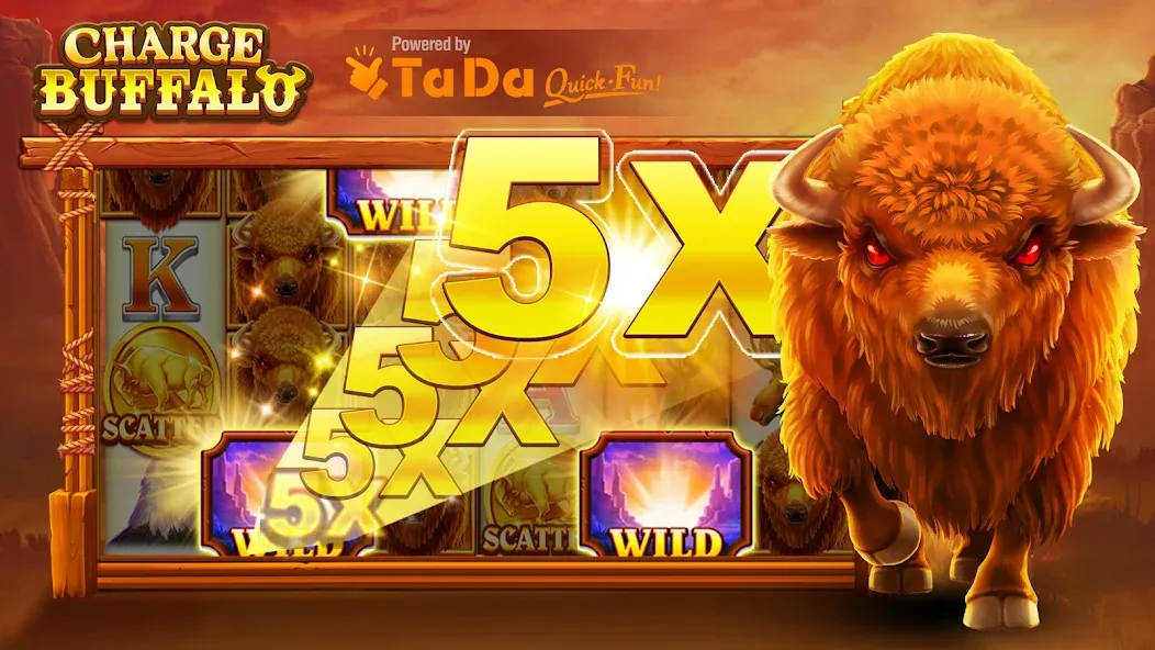 Charge Buffalo Slot-TaDa Games (Чардж Буффало Слот)  [МОД Unlimited Money] Screenshot 1