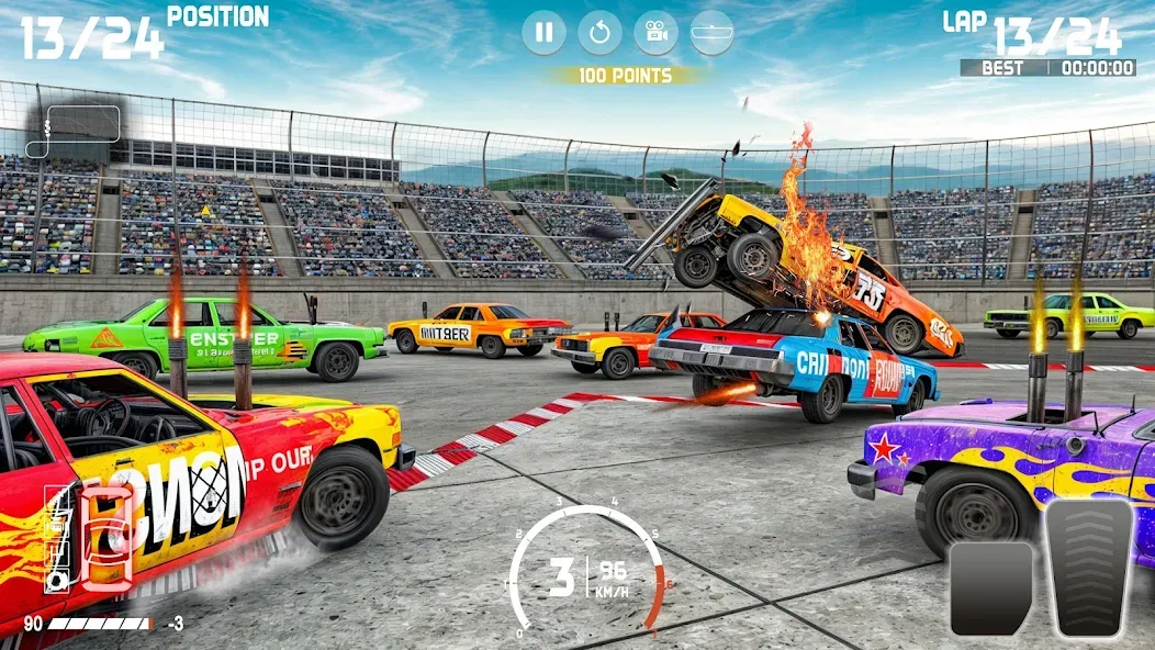 Demolition Derby: Car Games  [МОД Бесконечные монеты] Screenshot 4