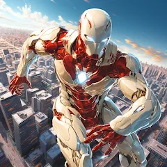 Взлом Super hero Flying iron jet man  [МОД Все открыто] - полная версия apk на Андроид