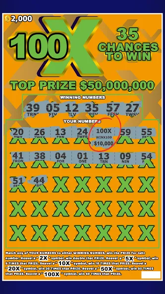 Lottery Scratchers Ticket Off (Лотерейный билет на ободрителейскретчи)  [МОД Menu] Screenshot 1