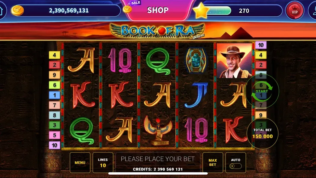 Book of Ra™ Deluxe Slot (Бук оф Ра Делюкс Слот)  [МОД Меню] Screenshot 1