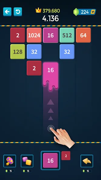 1M - Merge Number Block Puzzle  [МОД Все открыто] Screenshot 1