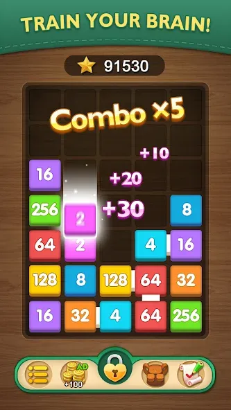 Merge Puzzle - Number Games (Мердж Пазл)  [МОД Unlocked] Screenshot 3