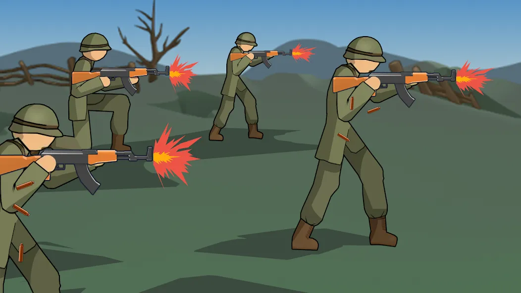 Stickman WW2 (Стикмэн Вторая Мировая война)  [МОД Все открыто] Screenshot 3