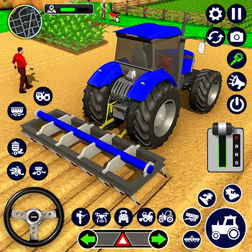 Real Tractor Driving Simulator (Реальный симулятор вождения трактора)  [МОД Все открыто] Screenshot 1