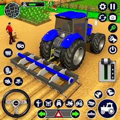 Взлом Real Tractor Driving Simulator (Реальный симулятор вождения трактора)  [МОД Все открыто] - полная версия apk на Андроид