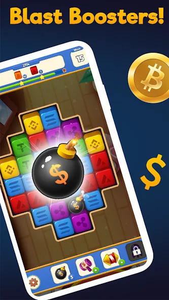 Crypto Blocks Puzzle Challenge  [МОД Много денег] Screenshot 3