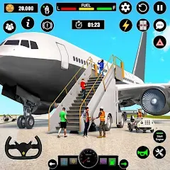 Скачать взломанную Airplane Simulator Plane Games  [МОД Menu] - полная версия apk на Андроид