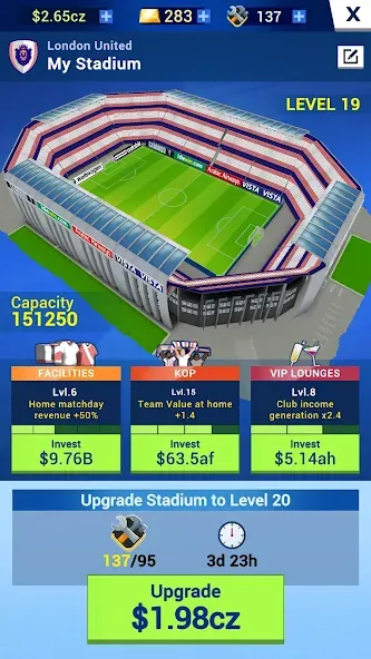 Idle Eleven - Soccer tycoon (Айдл Илевен)  [МОД Все открыто] Screenshot 3