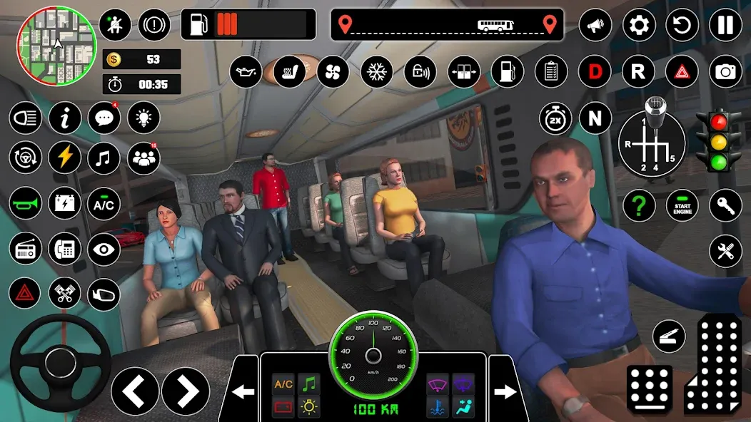 Bus Simulator : 3D Bus Games (Бас Драйвинг Симулятор ПВП Игра)  [МОД Много денег] Screenshot 4