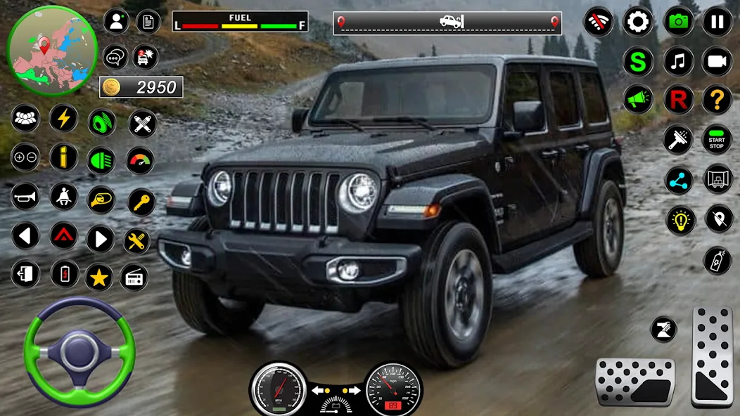 Jeep Driving Simulator offRoad (Джип Драйвинг Симулятор вне дороги)  [МОД Все открыто] Screenshot 1