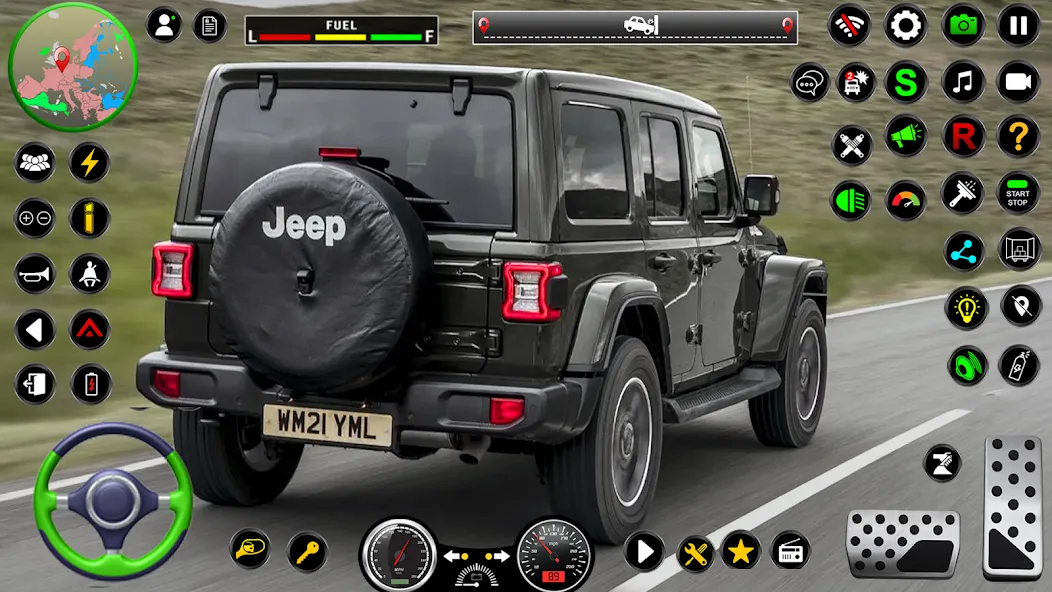 Jeep Driving Simulator offRoad (Джип Драйвинг Симулятор вне дороги)  [МОД Все открыто] Screenshot 3