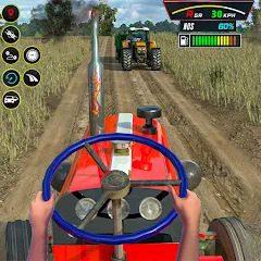 Взлом Farming Tractor Game Simulator (Фарминг Трактор Игра Симулятор)  [МОД Все открыто] - полная версия apk на Андроид