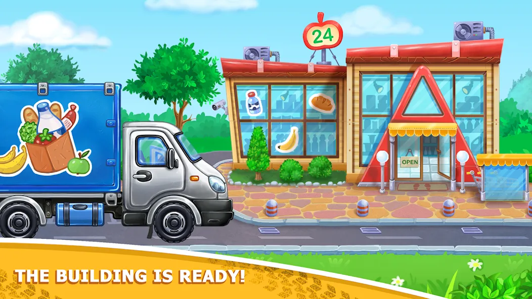 Kids truck games Build a house  [МОД Много денег] Screenshot 5