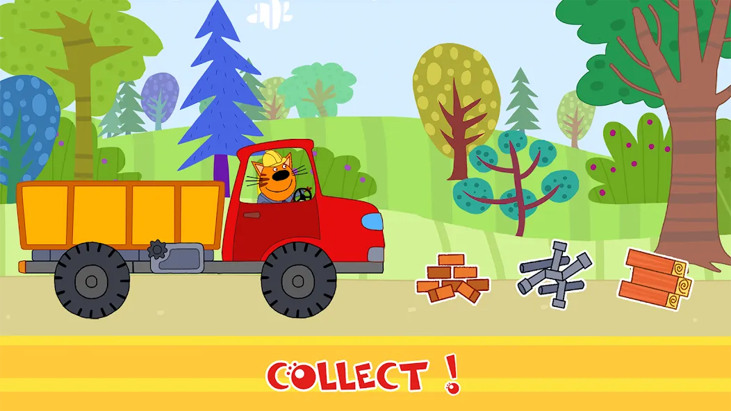 Kid-E-Cats Cars, Build a house  [МОД Много монет] Screenshot 4