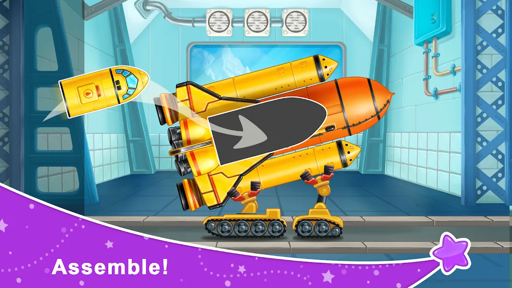 Rocket 4 space games Spaceship  [МОД Много денег] Screenshot 1