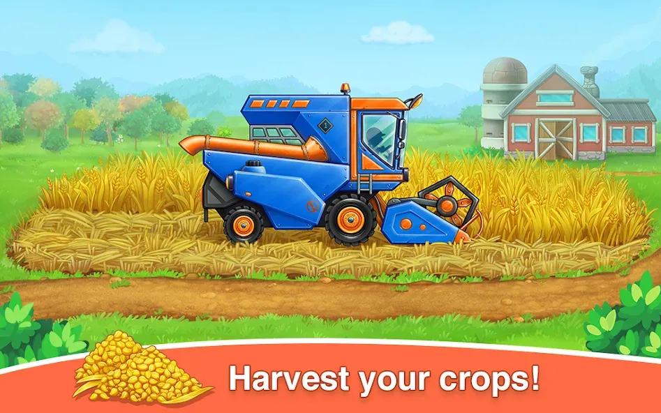 Farm land & Harvest Kids Games  [МОД Много монет] Screenshot 4