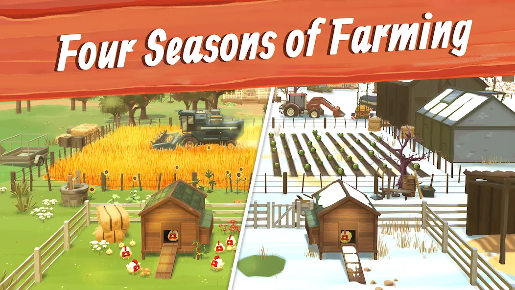 Big Farm: Mobile Harvest (Биг Фарм)  [МОД Бесконечные монеты] Screenshot 2