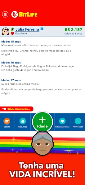 BitLife BR - Simulação de vida (БитЛайф БР)  [МОД Много монет] Screenshot 4