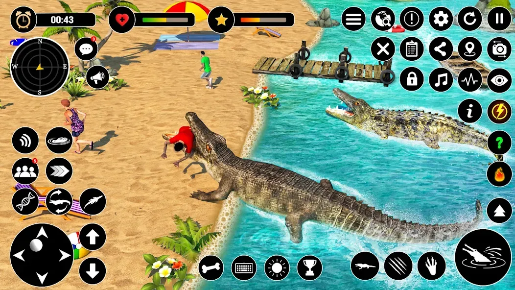 Animal Crocodile Attack Sim (Энимал Крокодайл Аттак Сим)  [МОД Все открыто] Screenshot 3