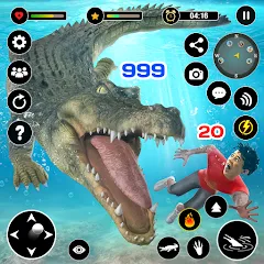 Скачать взломанную Animal Crocodile Attack Sim (Энимал Крокодайл Аттак Сим)  [МОД Все открыто] - последняя версия apk на Андроид