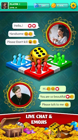 Multiplayer Dice Ludo Games (Мультиплеер Дайс Лудо Игры)  [МОД Много монет] Screenshot 2